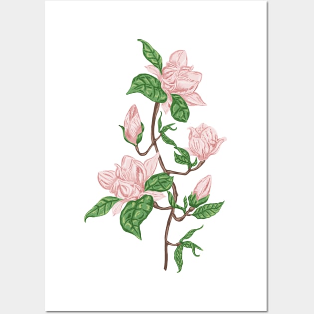 Magnolia Botanical Wall Art by Salfiart